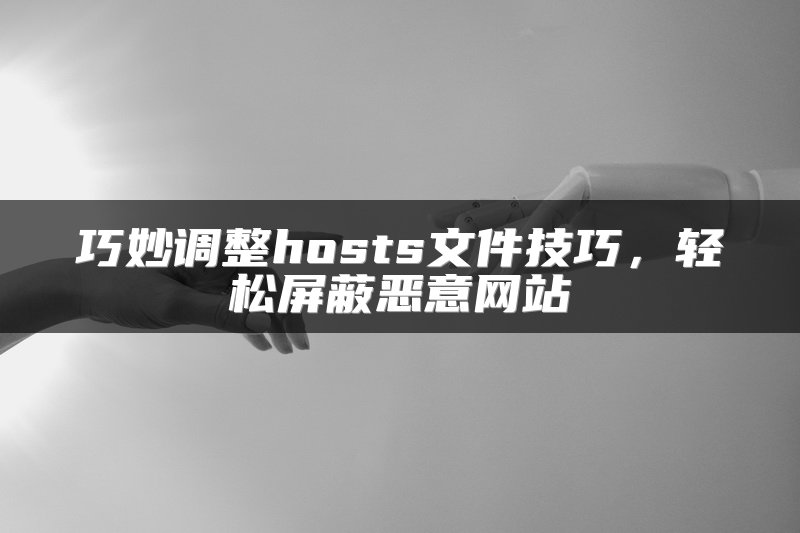 巧妙调整hosts文件技巧，轻松屏蔽恶意网站